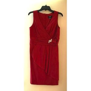Cheeta B Red Taffeta Cocktail Dress